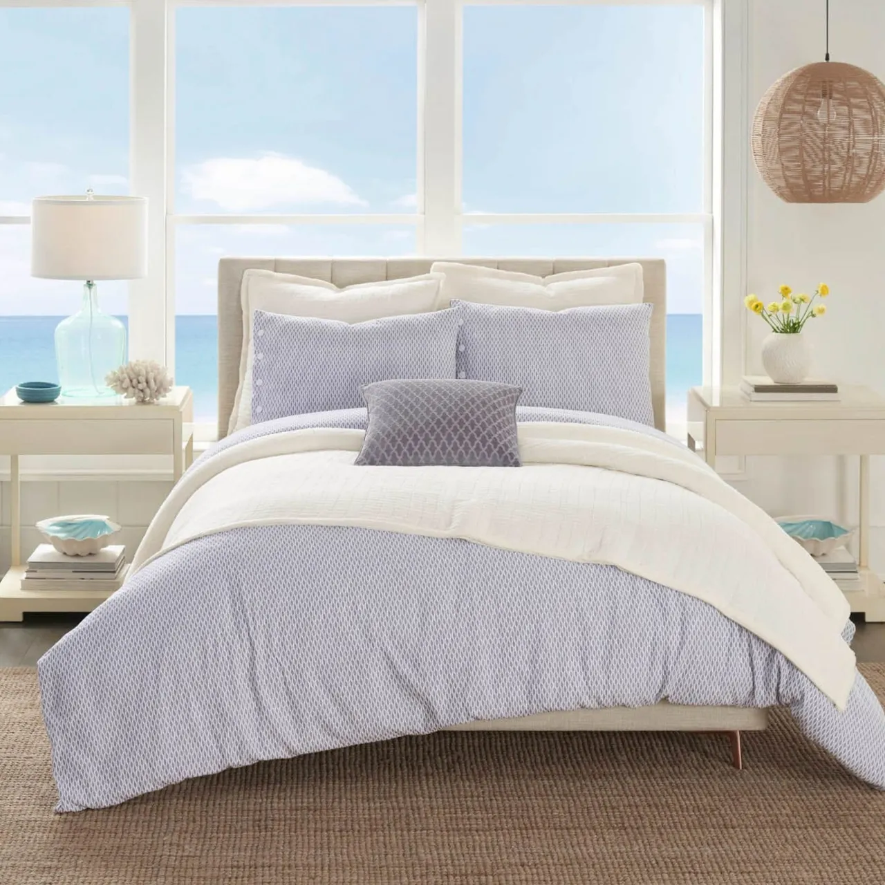 WPH Southern Tide Carolina Falls Comforter Set Grey Discount