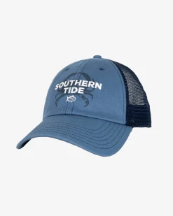 Southern Tide Crab Print Trucker Blue Best