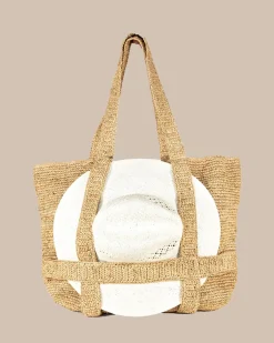 Southern Tide Straw Traveler Tote Natural Discount