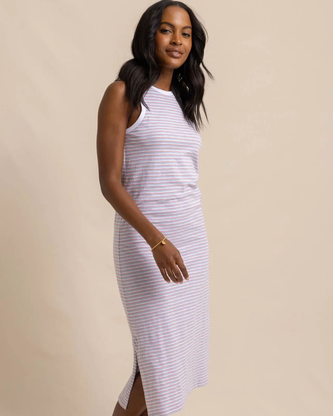 Southern Tide Sun Farer Stripe Midi Tank Dress Discount