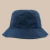 Southern Tide Sun Washed Seersucker Bucket Hat Navy Outlet