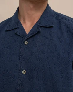 Southern Tide Sun Washed Seersucker Camp Short Sleeve Sport Shirt Outlet