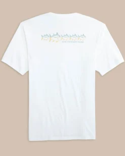Southern Tide Sunset Split Short Sleeve T-Shirt Classic White Outlet