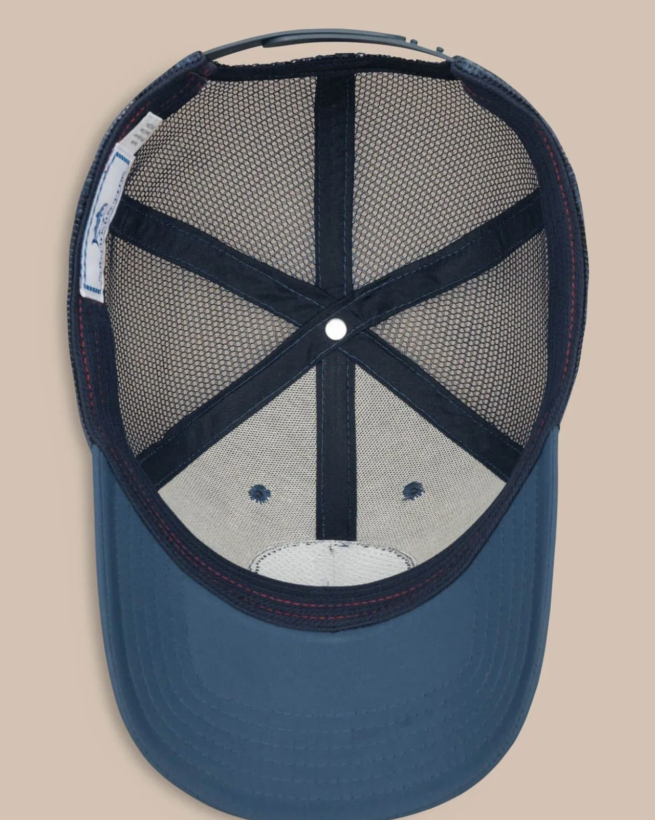 Southern Tide Texas Patch Performance Trucker Hat Seven Seas Blue Store