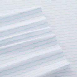 WPH Wavy Stripe Sheet Set Aqua Sale