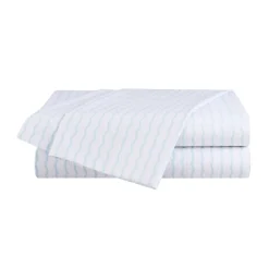 WPH Wavy Stripe Sheet Set Aqua Sale