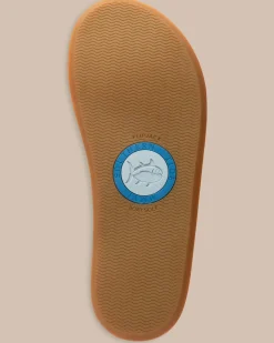 Southern Tide Womens Coral Leather Weekend Flipjacks Conch Shell Sale