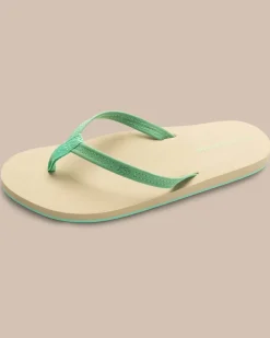 Southern Tide Womens Leather Weekend Flipjacks Starboard Green Hot