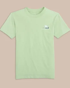 Southern Tide Youth Yachts Of Stingrays Short Sleeve T-Shirt Smoke Green Flash Sale