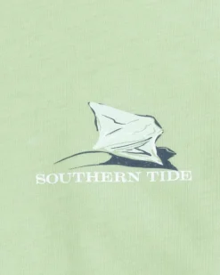 Southern Tide Youth Yachts Of Stingrays Short Sleeve T-Shirt Smoke Green Flash Sale